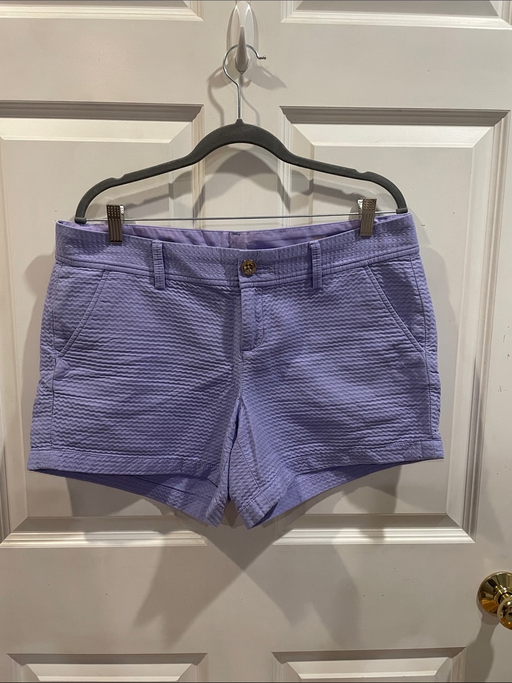 Lilly Pulitzer Lavender Textured Cotton Shorts